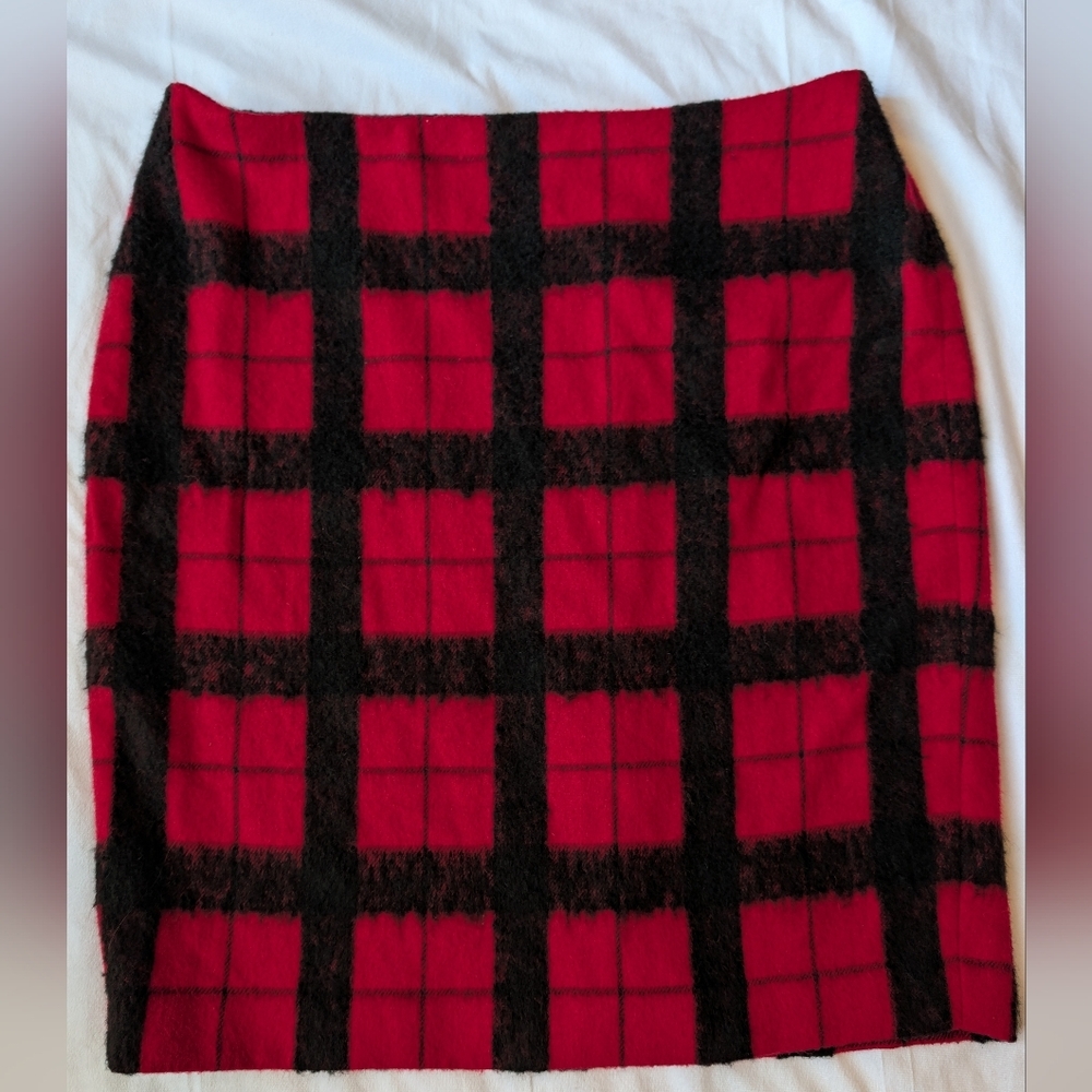 Christmas/Winter Plaid Talbot's 12P Knee Length Pencil Skirt
